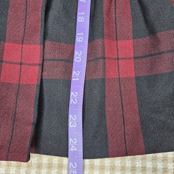 Chadwick's Red Black Buffalo Plaid Versatile Belted Peplum Blazer Jacket - Picture 10 of 11